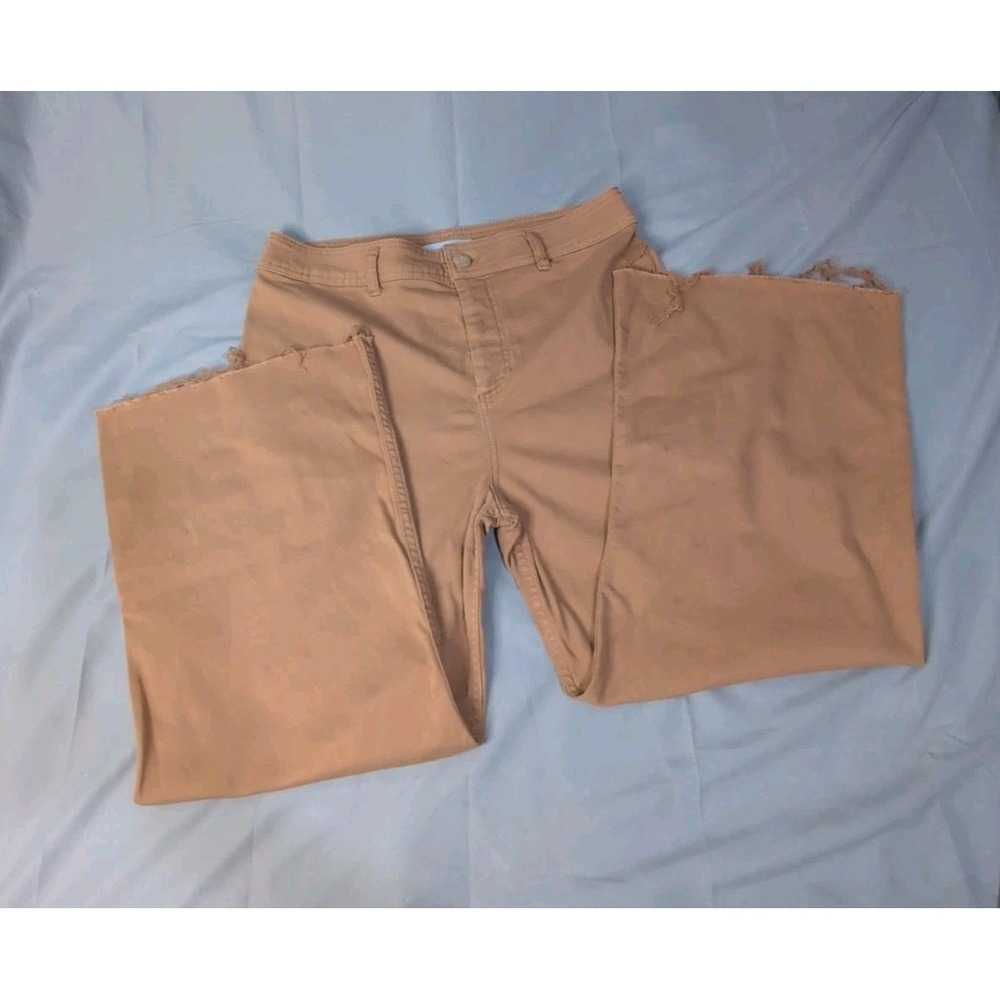 Antonio Melani Tan Cropped Pants Women Size 14 Stretch Cotton Ankle Workwear‎
